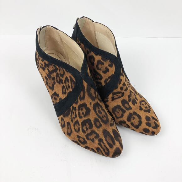 LifeStride Womens Glamour Ankle Boots 11M Leopard Brown Black Pointed Toe NWB - Picture 4 of 13